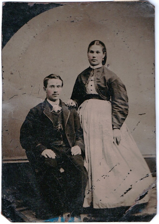 Timothy Adam and Odile Millette photograph, 1867, Springfield, Massachusetts; digital image 2013, privately held by Melanie Frick, 2013.