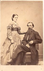 Unidentified photograph of couple, 1866; digital image 2012, privately held by Melanie Frick, 2013.